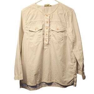 Madewell Hemp Blend Pop Over Shirt